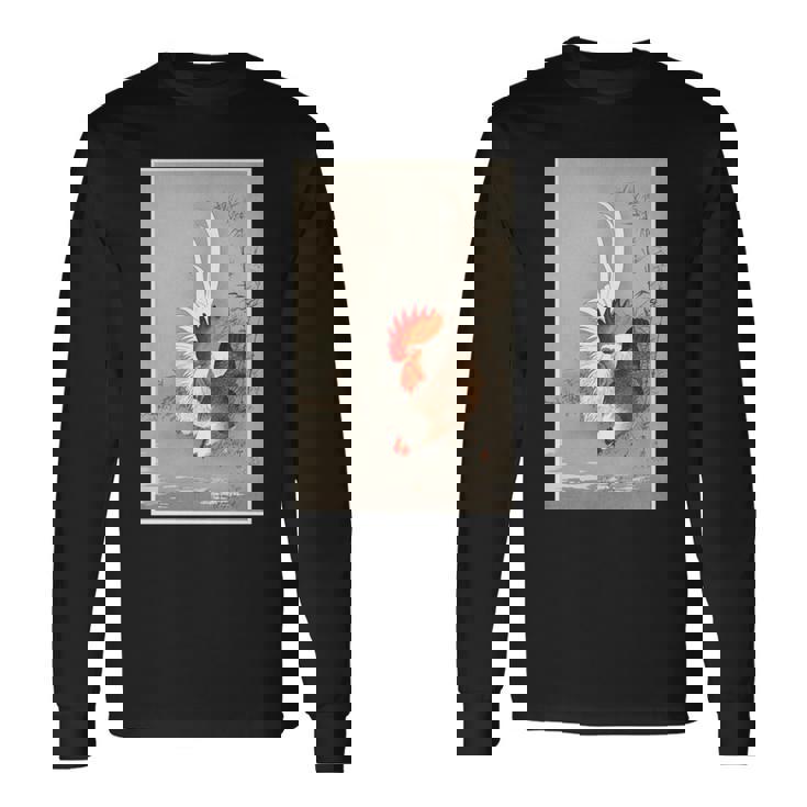 雄鶏と鶏 1900 大原興村 和農場生活 長袖tシャツ 長袖Tシャツ