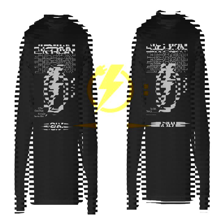 電圧回路 電気技術者 職人 長袖Tシャツ