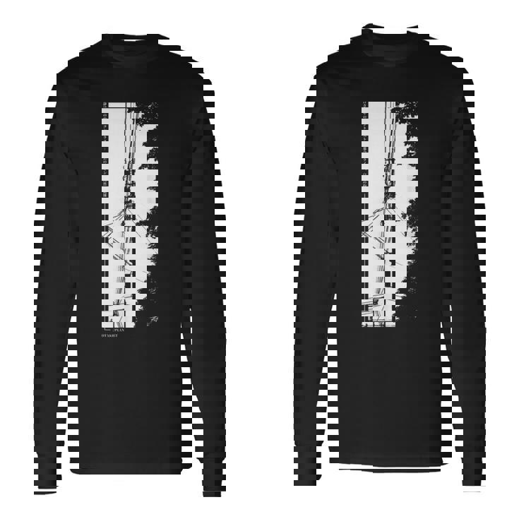 電柱 日本の アニメ ストリートウェア レトロな 雰囲気 長袖Tシャツ