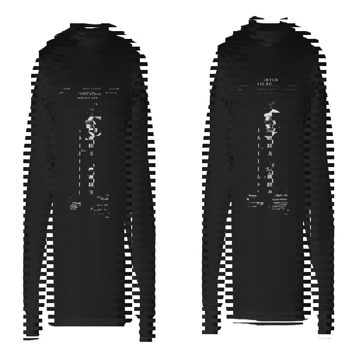 電球特許 エジソンtシャツ。 長袖Tシャツ ギフトのアイデア