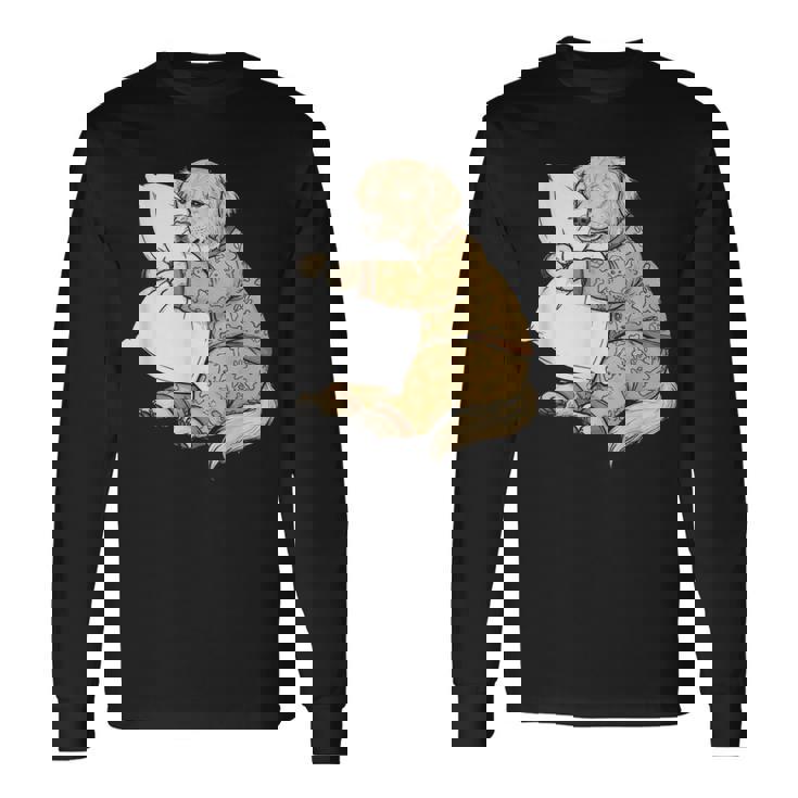 面白い スリーピー ゴールデンレトリバー パジャマ メンズ レディース キッズ 長袖Tシャツ