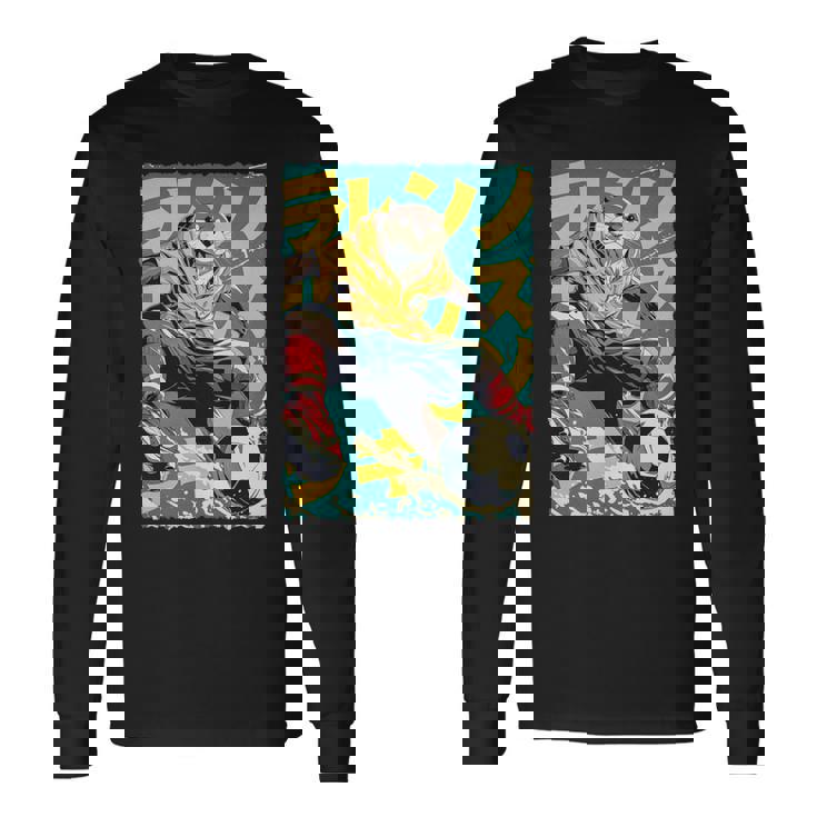 面白い 漫画 アニメ 日本美術 カワウソ サッカー 選手 キッズ 男性 長袖tシャツ 長袖Tシャツ