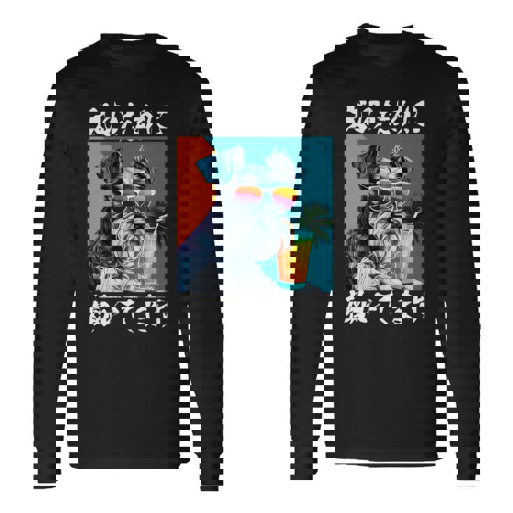 面白いtシャツ シュナウザー イヌ わんこ メンズ 犬好き グッズ おもしろ 面白い 服 ネタ わんこ 長袖tシャツ 長袖Tシャツ