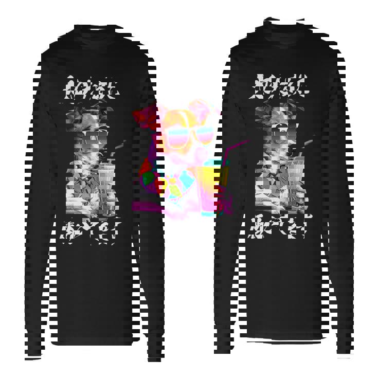 面白いtシャツ ジャックラッセルテリア イヌ わんこ メンズ 犬好き グッズ おもしろ 面白い 服 ネタ 長袖tシャツ 長袖Tシャツ