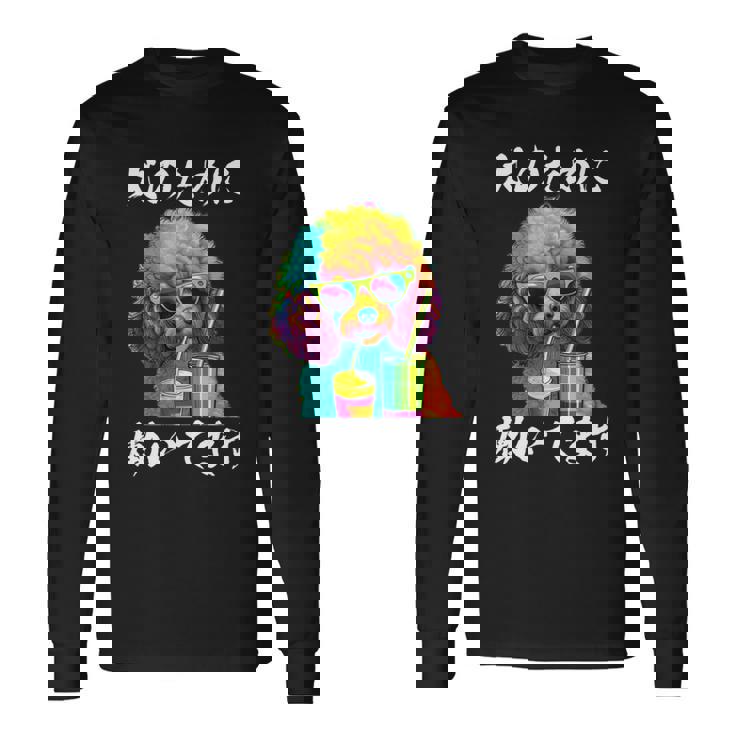 面白いtシャツ トイプードル イヌ わんこ メンズ 犬好き グッズ おもしろ 面白い 服 ネタ わんこ 長袖tシャツ 長袖Tシャツ