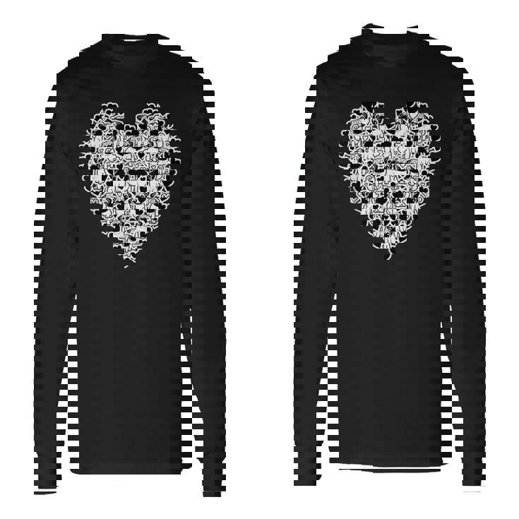 面白いtシャツ パグ 犬 ハート イヌ メンズ 犬好き グッズ かわいい おもしろ 面白い 服 ネタ 長袖Tシャツ ギフトのアイデア