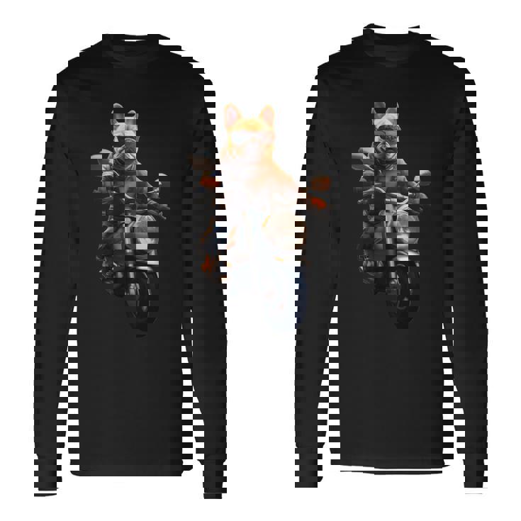 面白いtシャツ フレンチブルドッグ バイク イヌ メンズ 犬好き グッズ おもしろ 面白い 服 ネタ 長袖tシャツ 長袖Tシャツ ギフトのアイデア