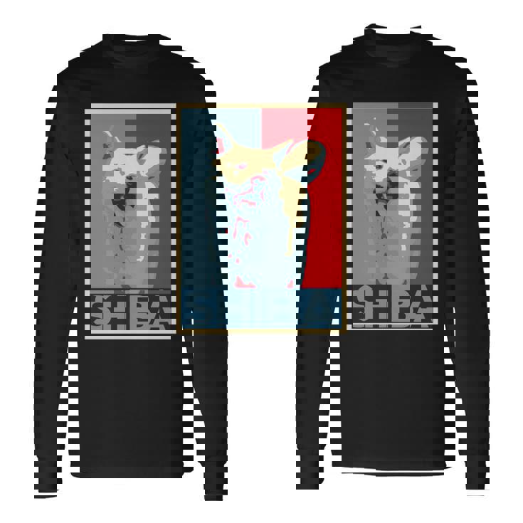 面白いtシャツ 柴犬 犬 わんこ メンズ おもしろ 面白い 服 おもしろグッズ ネタ ポスター 長袖tシャツ 長袖Tシャツ