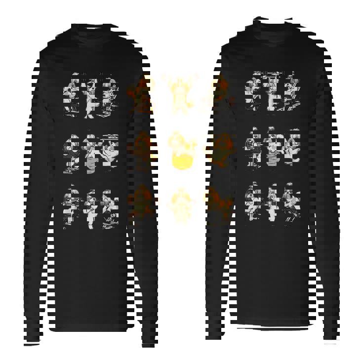 面白いtシャツ 犬 シーズー 筋トレ ジム イヌ グッズ かわいい おもしろtシャツ 面白い 服 ネタ 長袖Tシャツ