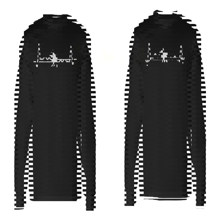 面白いtシャツ 犬 ハートビート わんこ おもしろ グッズ メンズ 面白い 服 ネタ 柴犬 心電図 長袖Tシャツ