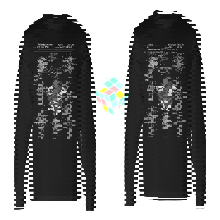 面白いオタク 特許パズルキューブ 数学教師 スピードキューバー オタク 長袖Tシャツ