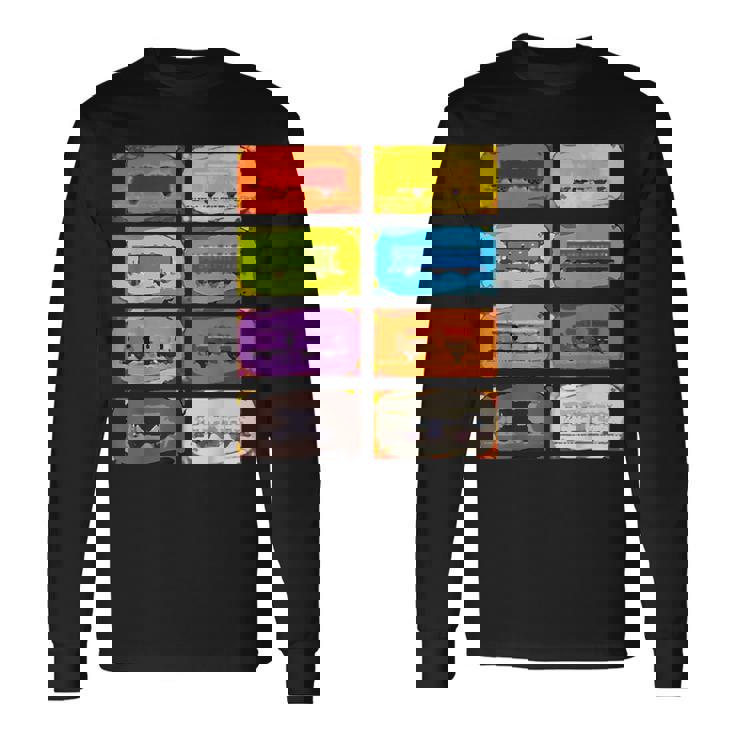 面白いオタク列車 チケットボードゲーム オタク数学の先生 長袖Tシャツ