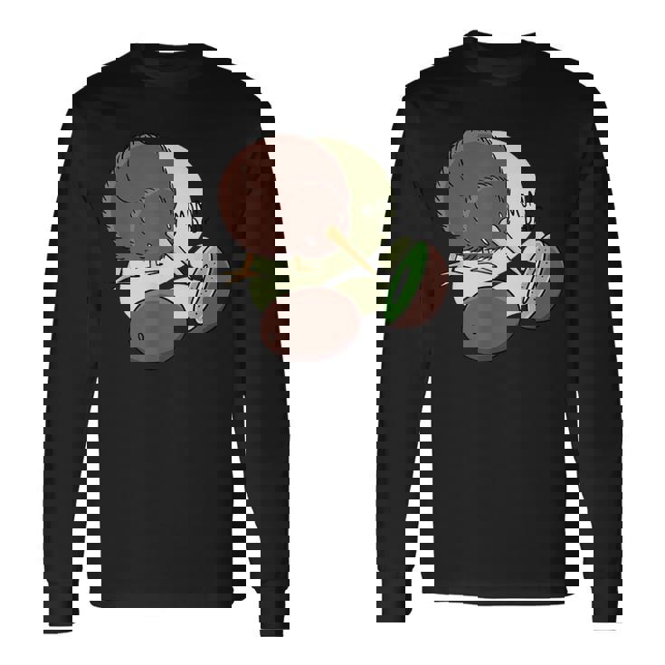 面白いキウイの鳥とキウイのフルーツキウイ、キウイの鳥好き。 長袖Tシャツ