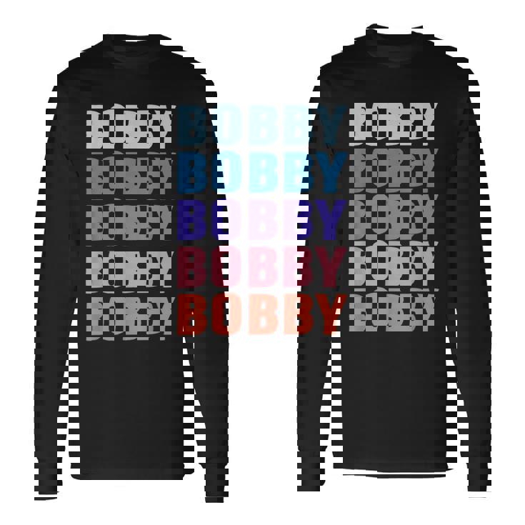 面白いギフト名 ボビー 名前入り 長袖Tシャツ