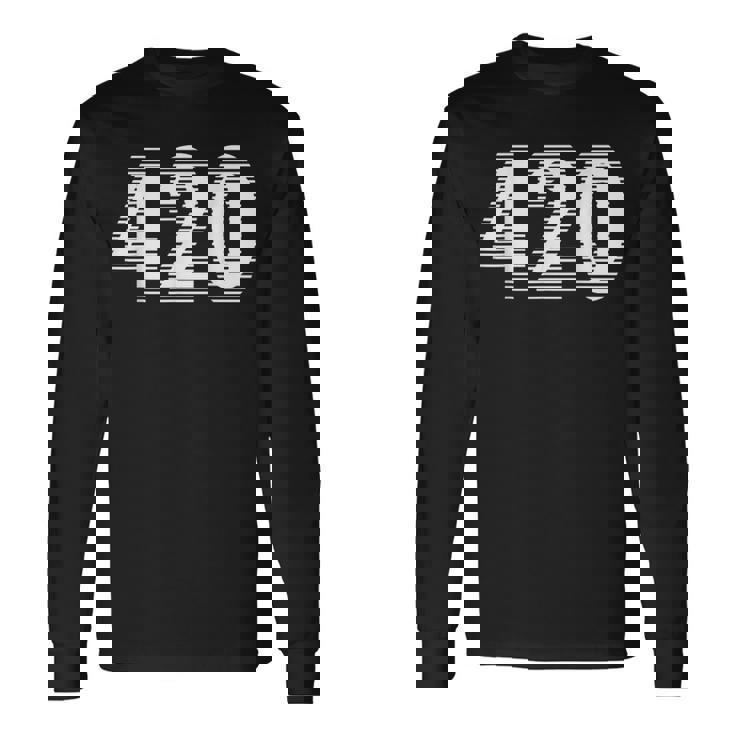 面白いマリファナ-目の錯覚 420 長袖Tシャツ