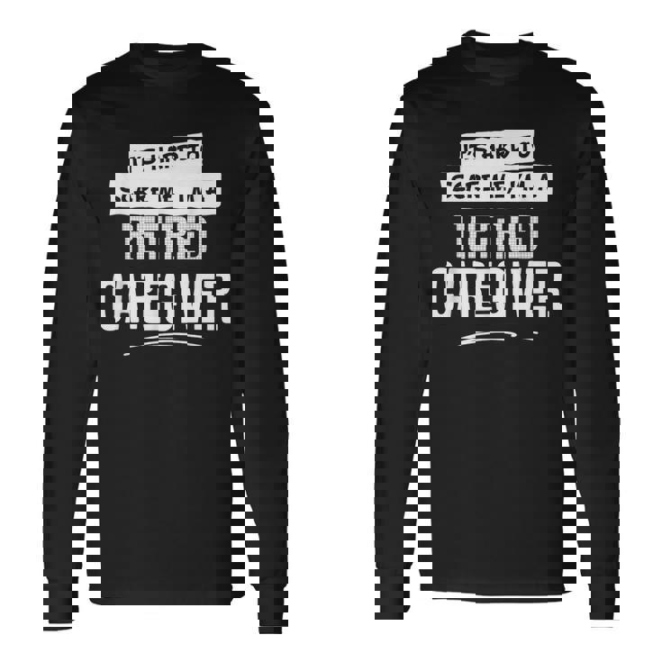 面白い退職介護用シャツ 男女兼用 長袖Tシャツ