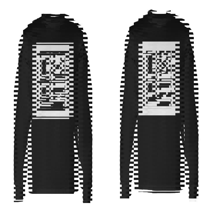 韓国国章 ハングル 長袖Tシャツ