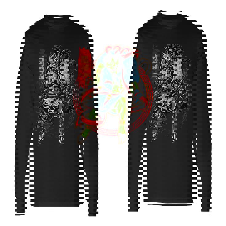 風神 風神 両部 古代日本神話 神 長袖Tシャツ