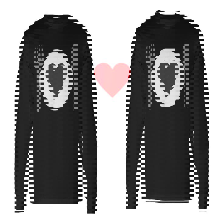 食べることが大好き 長袖Tシャツ