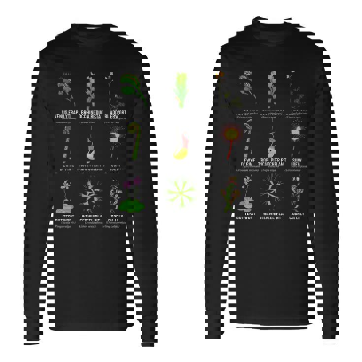 食虫植物 チャートハエトリグサ、食虫植物 長袖Tシャツ