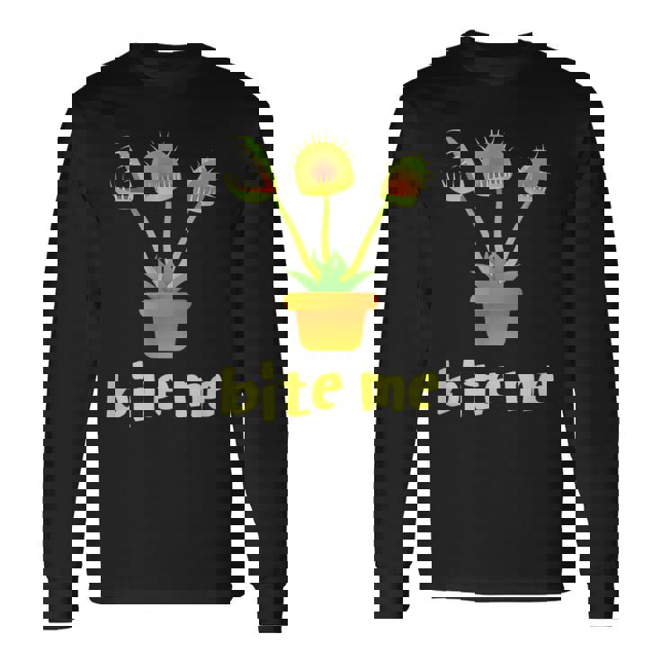 食虫植物 ハエ取り 庭師向けギフトシャツ 長袖Tシャツ