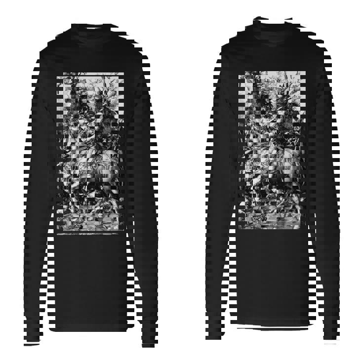 騎士と死と悪魔 アルブレヒト・デューラー1513 長袖tシャツ 長袖Tシャツ
