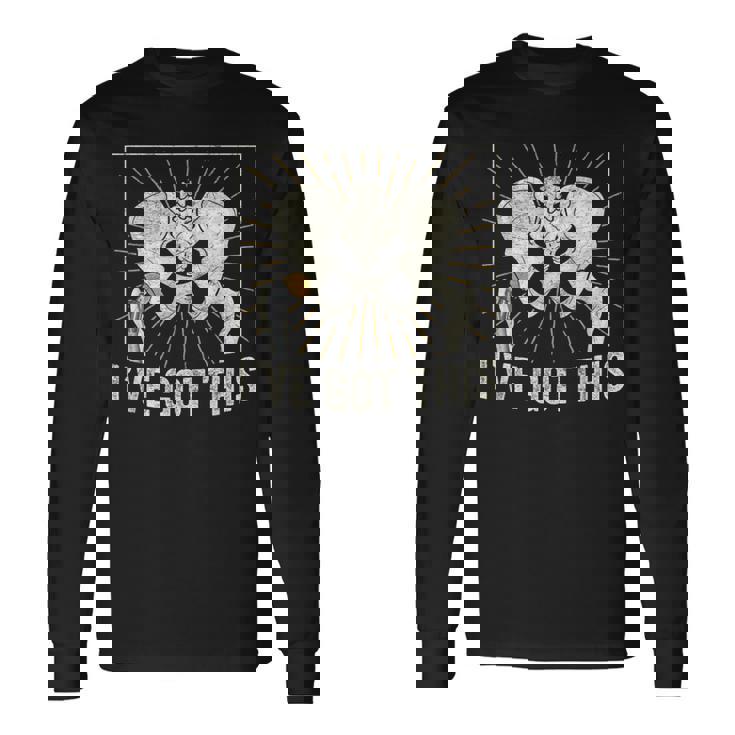 骨折した人工股関節置換手術で回復しました 長袖Tシャツ