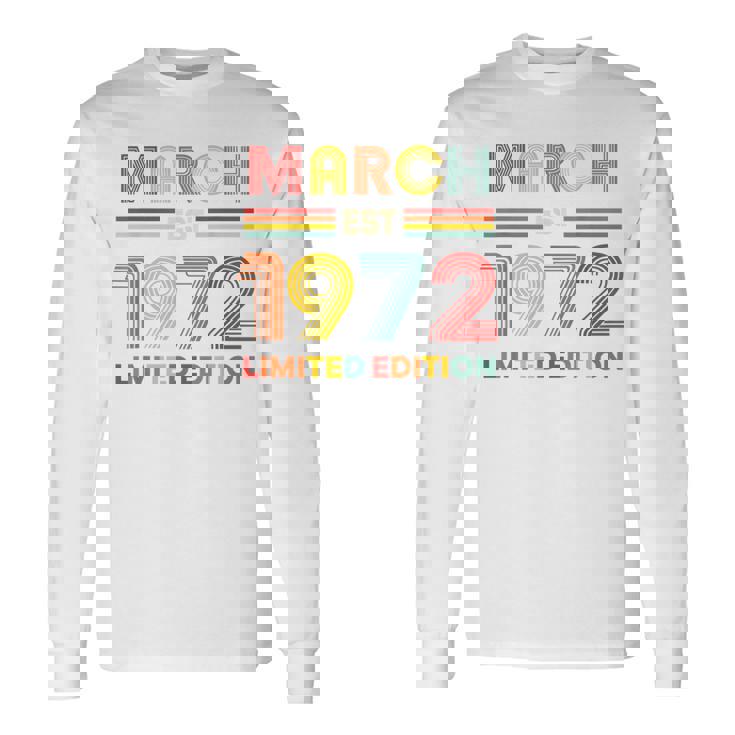 1972年3月日 誕生日 限定版 54歳 54歳 長袖Tシャツ