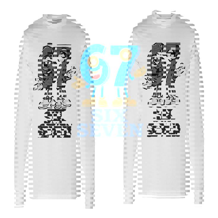 67 シックスセブン 6-7 Gen Alpha イタリアンブレインロットゲームミーム 長袖Tシャツ