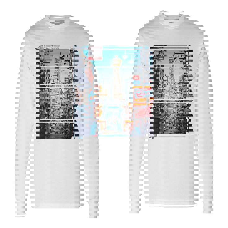 80年代 90年代 大阪 レトロな ヴェイパーウェイヴ 日本 グランジ、原宿 長袖Tシャツ