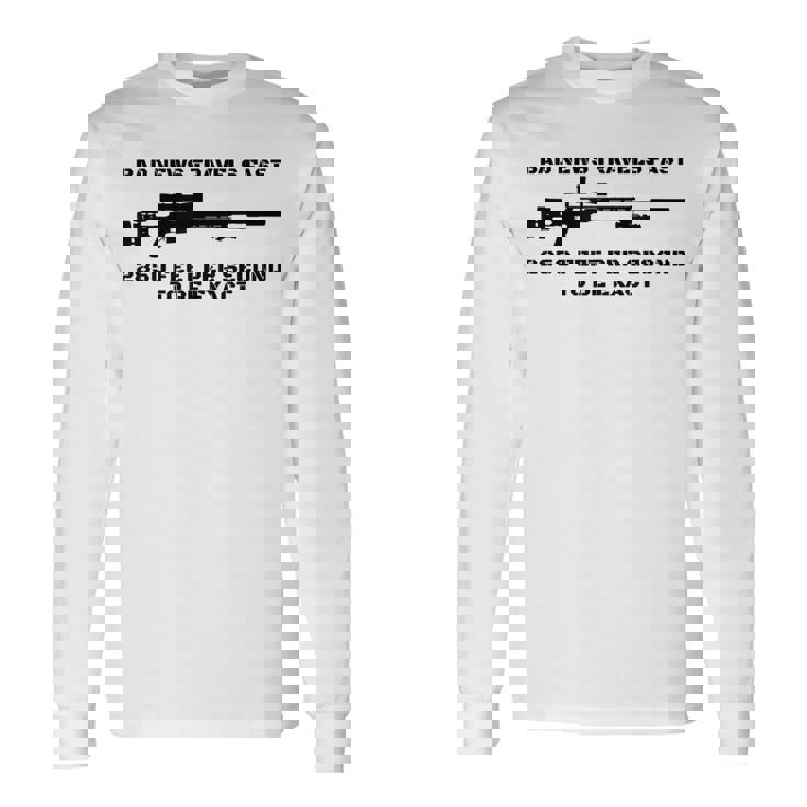 Bad News スナイパーライフル アーミー ジョーク ミリタリー ユーモア 長袖Tシャツ