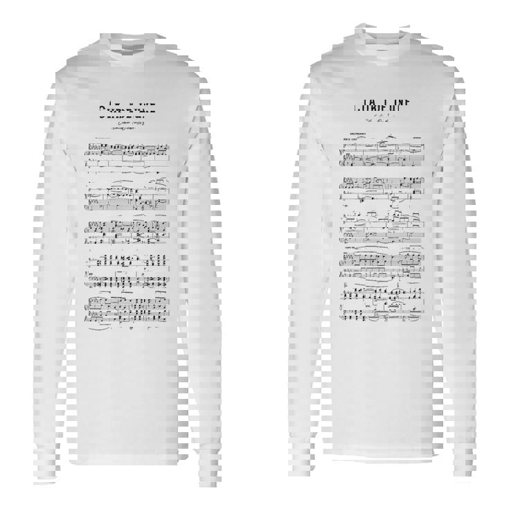 Clair De Lune クロード・ドビュッシー 長袖Tシャツ