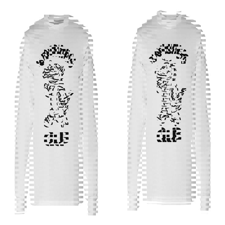 Crocodilelow Runners Club おもしろランニングマスコット 長袖tシャツ 長袖Tシャツ