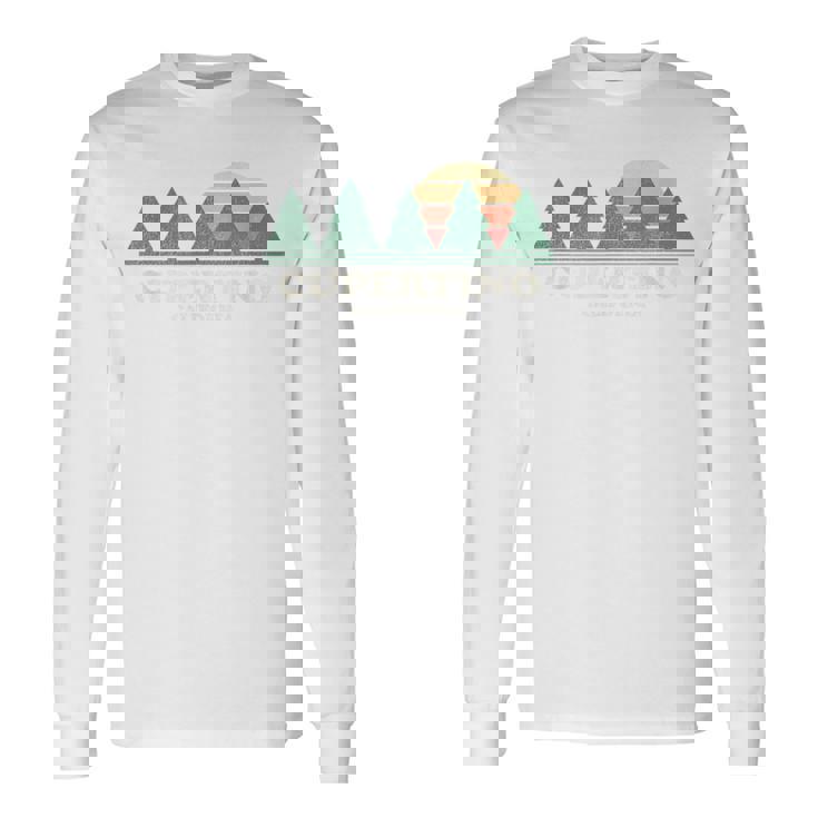 Cupertino Ca ヴィンテージ スローバック レトロ 70年代デザイン 長袖Tシャツ ギフトのアイデア