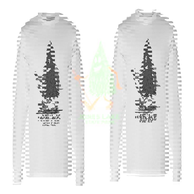 Cute Hiking Tree Jones Lake State Park North Carolina Long Sleeve T-Shirt