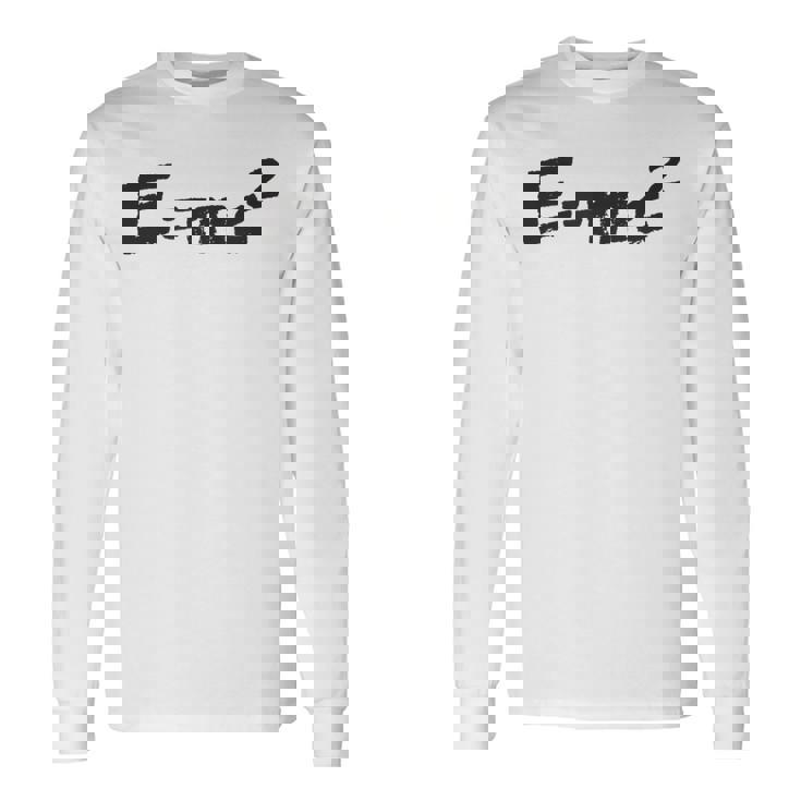 E Mc2 面白い 物理学 サイエンス シャツ エネルギー 質量光 速度 長袖Tシャツ