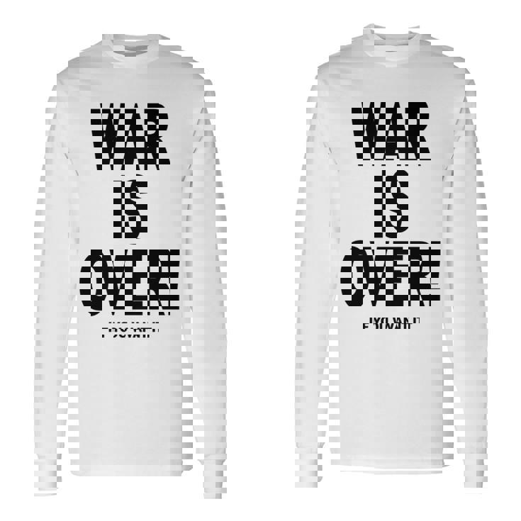 Exclusive War Is Over ご希望の場合限定ブラックプリント 長袖tシャツ 長袖Tシャツ