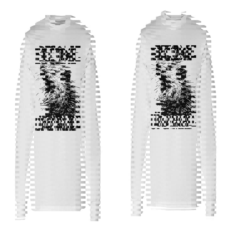 Raccoon Become Ungovernable ビンテージ グラフィック パンダ ミーム 長袖Tシャツ