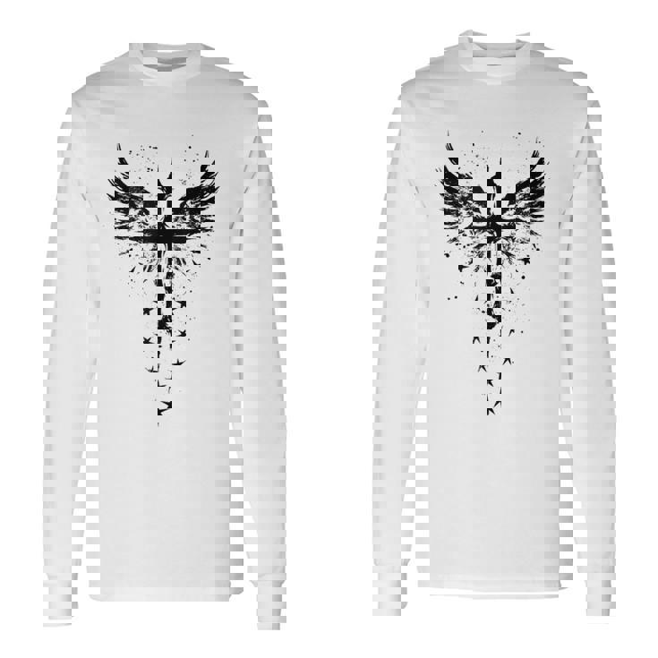 Gothic Cross Emo Grunge Aesthetic Tank Top Long Sleeve T-Shirt