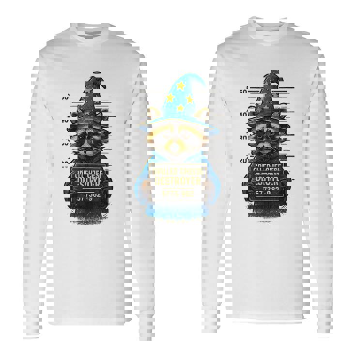 Grilled Cheese Destroyer Trendy Raccoon Cheese Foodie Lover Long Sleeve T-Shirt