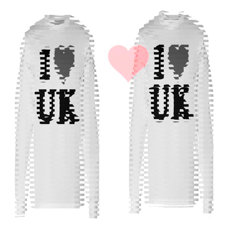 I Heart Uk Initials I Love UK First And Last Name U K 長袖tシャツ 長袖Tシャツ