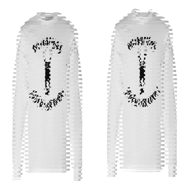 My Human Loves Amateur Astronomy Cat Parent Hobby Lover Tank Top Long Sleeve T-Shirt