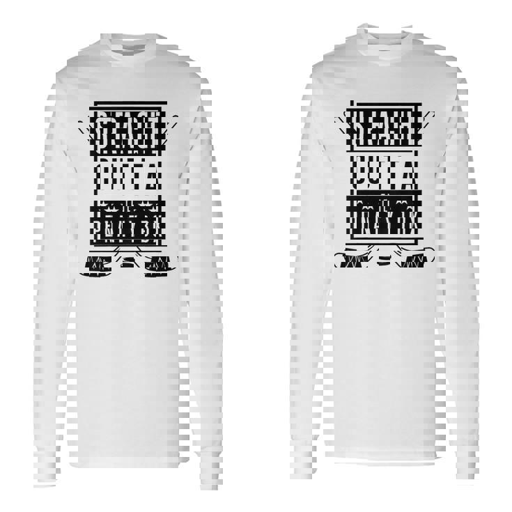 Kids Ice Hockey Player Straight Outta The Penalty Box Kids Long Sleeve T-Shirt