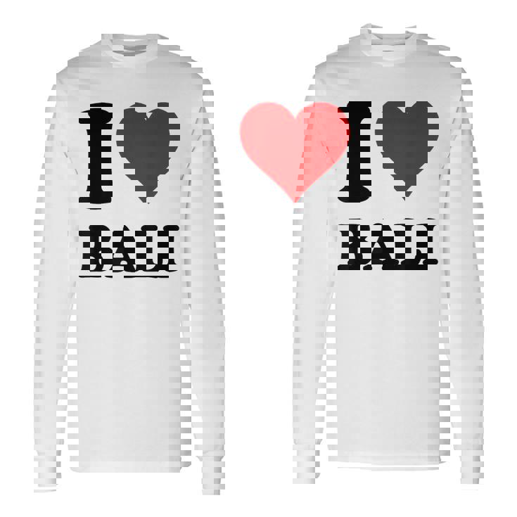 I Love Bali 長袖Tシャツ