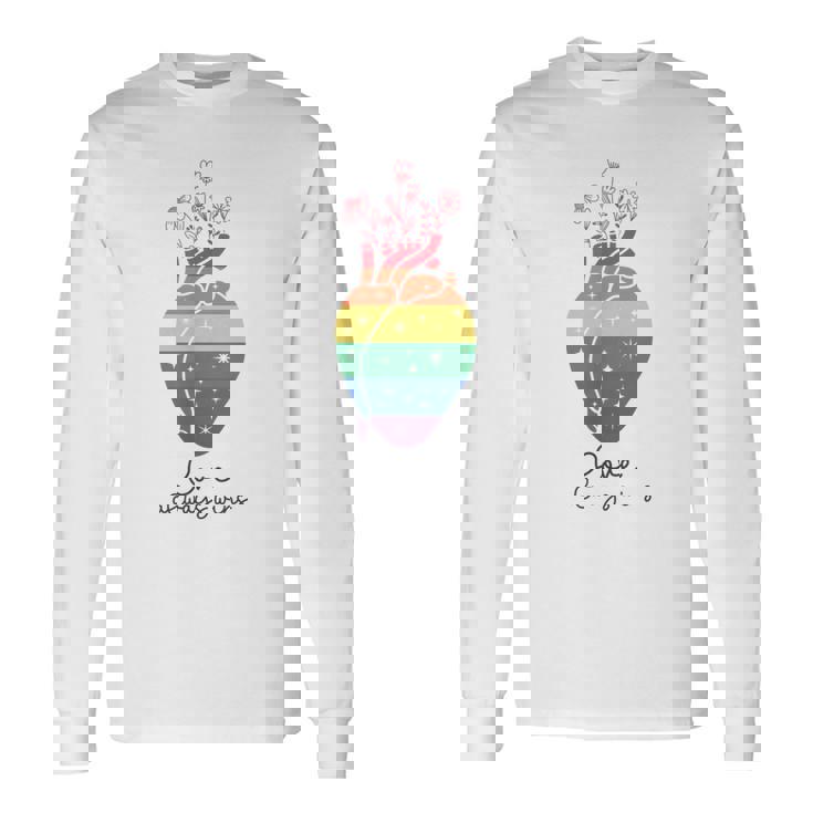 Love Wins Always Lgbt Lgbtq レインボープライド月間サポート 長袖Tシャツ