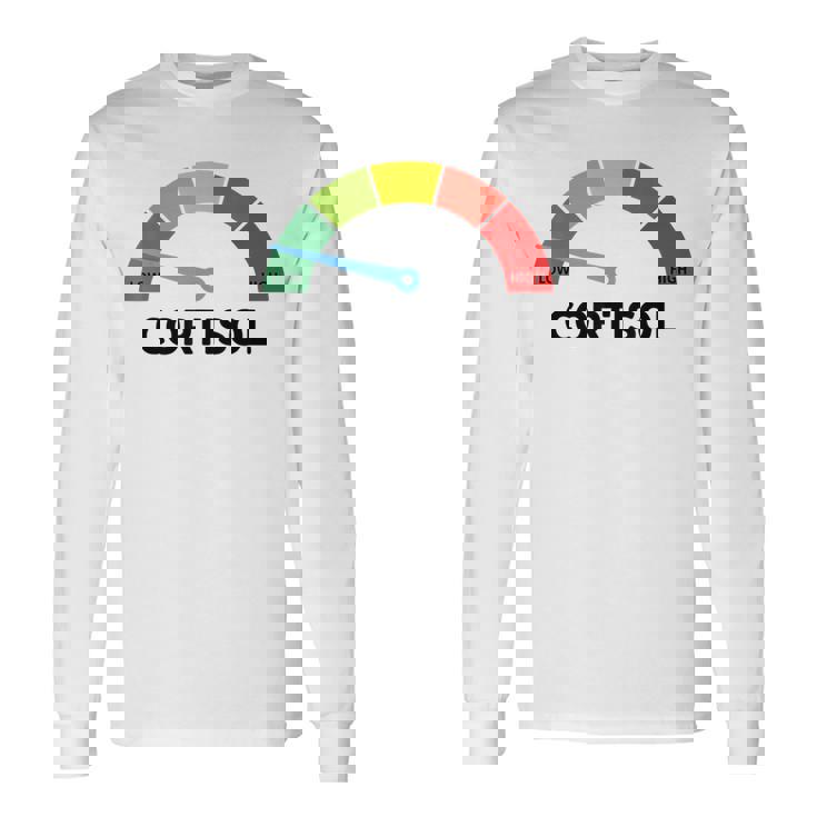 Low Cotisol Maxxing おもしろミーム ソーシャルメディア 自己改善 長袖Tシャツ