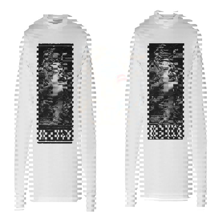 Medusa Backprint 女神の蛇 ギリシャ神話 バックプリント メデューサ 長袖tシャツ 長袖Tシャツ