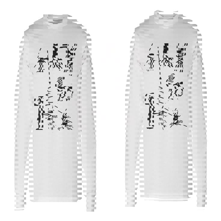 Nazca Lines 古代ufoエイリアン地球外生命アートtシャツ 長袖Tシャツ ギフトのアイデア