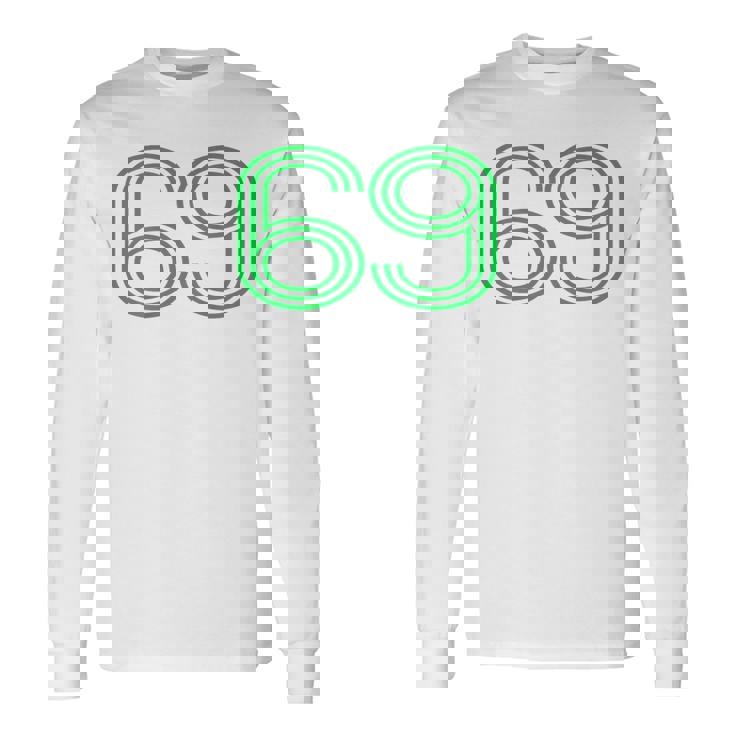 Number 69 シャツ レトロ ユニフォーム ヨーロッパスタイル バックプリント ジャージ 長袖Tシャツ