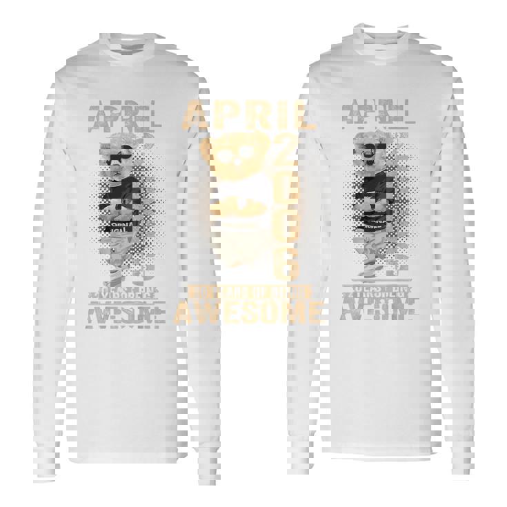 On Back 2006年4月 20歳の誕生日 20歳 テディベア 長袖Tシャツ